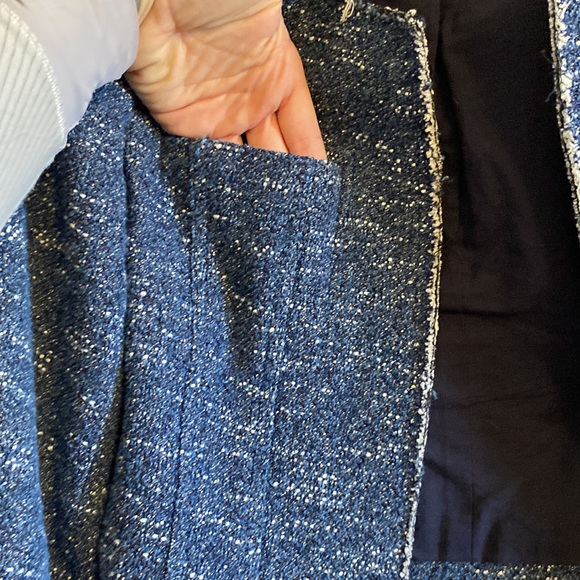Theory blue tweed blazer size 8 - Picture 7 of 7